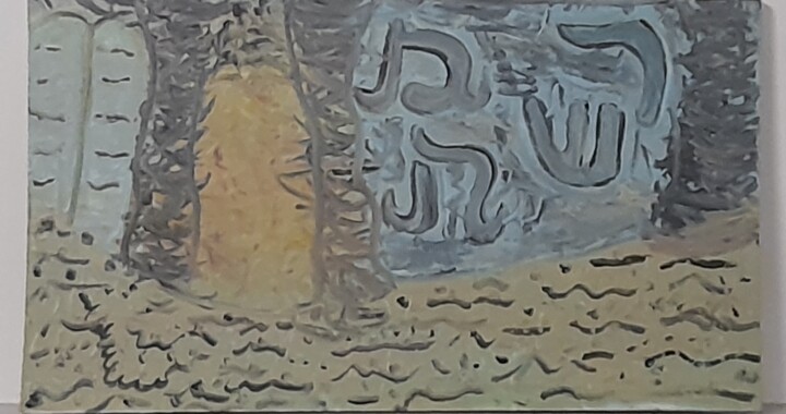 Painting titled "Lettres de famille.…" by Serial Couleurs, Original Artwork, Oil