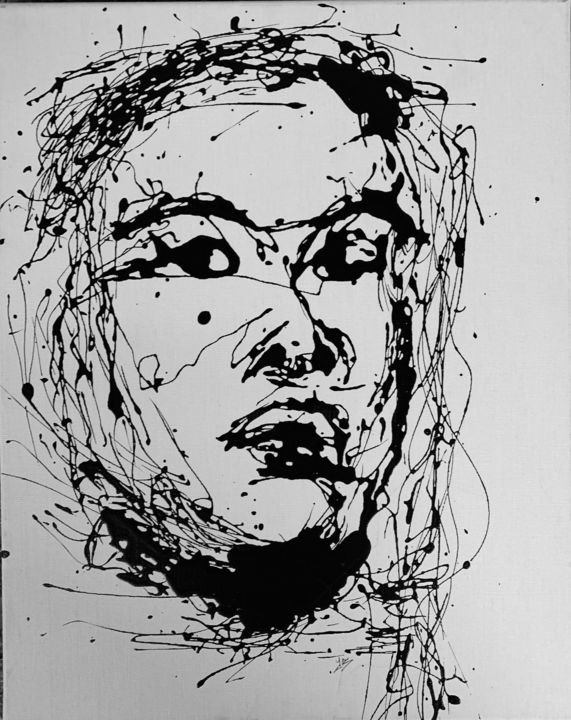 Peinture intitulée "Dripping 5" par Jérôme Royer, Œuvre d'art originale, Acrylique
