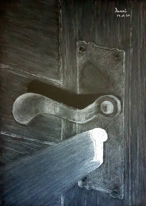 Disegno intitolato "Light-Dark study" da Daniel Darie, Opera d'arte originale, Matita