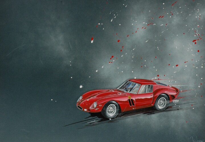 FERRARI 250 GTO. #artistsupportpledge. 绘画, 19.7x27.6 in