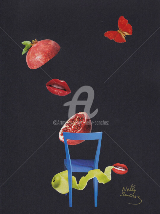 La sapidité de la grenade 拼贴, 11.8x8.3 in