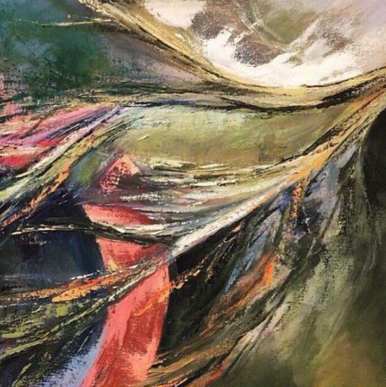 Painting titled "Untitled" by Matanat Homaee Rad, Original Artwork, Oil