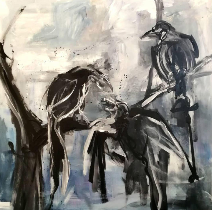 Peinture intitulée "Untitled-3" par Yeganeh Khosravimanesh, Œuvre d'art originale, Acrylique