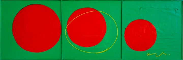 Peinture acrylique ETERNEL APPRENTI 绘画, 19.3x58.7 in