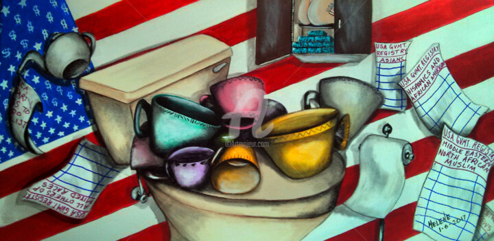Tea Party 绘画, 12x24 in