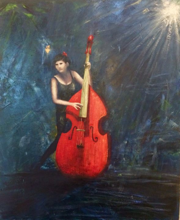 Concert rue des Lombards - Paris - France 绘画, 25.6x21.3 in