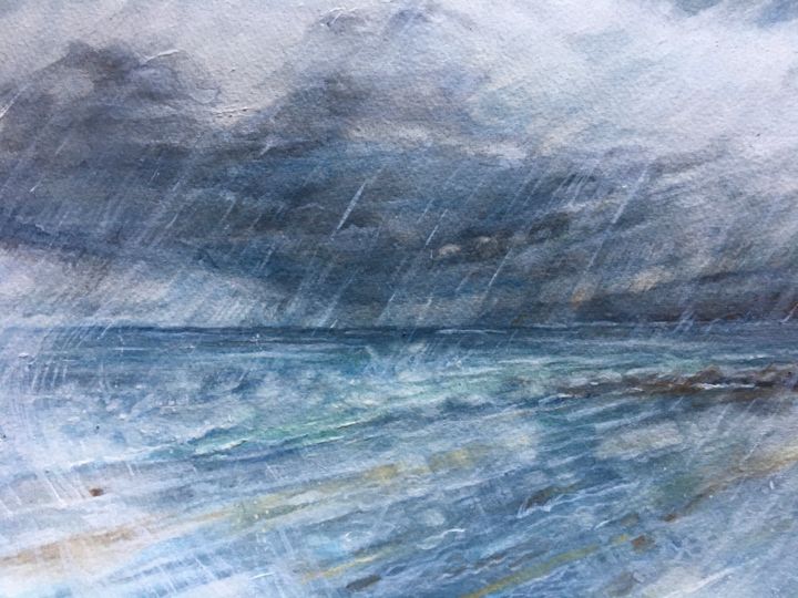 Painting titled "Cloud" by Julie Bateman, Original Artwork, Watercolor