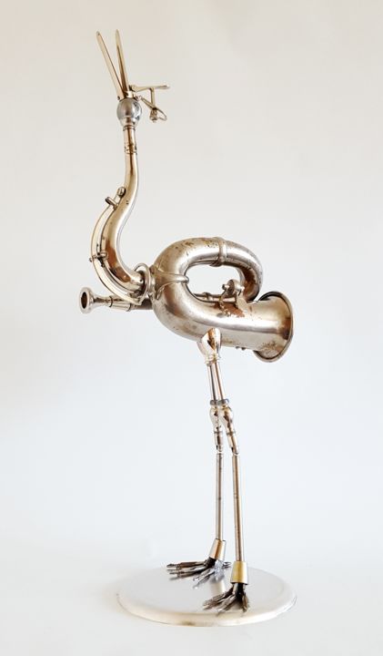 Crane 雕塑, 27.6x11.4 in