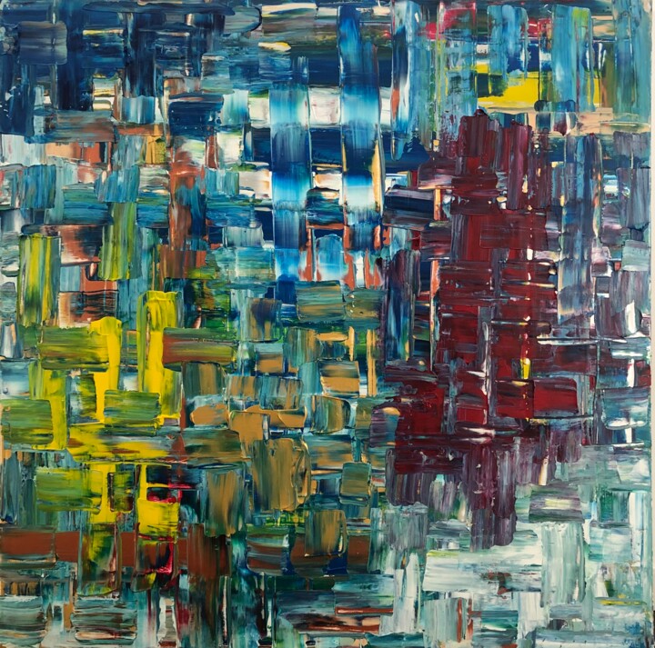 Ζωγραφική με τίτλο "Jour de pluie  #024" από Philippe Combis (PhilIppe CBS), Αυθεντικά έργα τέχνης, Ακρυλικό