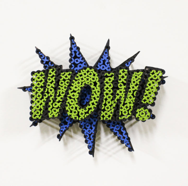 Escultura titulada "Mini Wow!" por Alessandro Padovan, Obra de arte original, Metales
