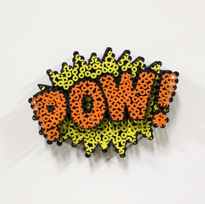 Скульптура под названием "Mini Pow!" - Alessandro Padovan, Подлинное произведение искусства, Металлы