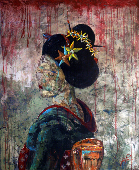 SERIE GEISHA 00012 绘画, 59.1x48 in