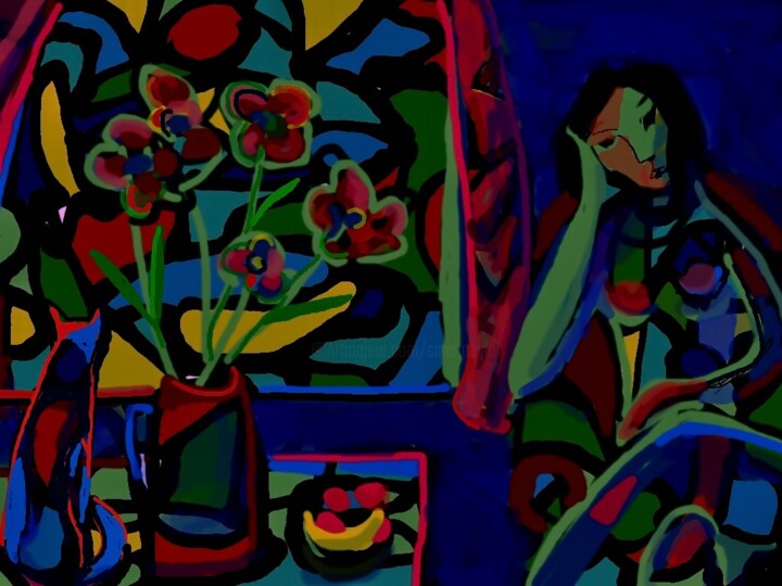 Digital Arts titled "window 2" by Simon Taylor, Original Artwork, Digital Painting