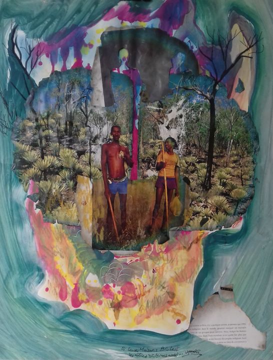 si leur maisons brûlent, les notre brûlerons aussi... Collages, 23.6x19.7 in