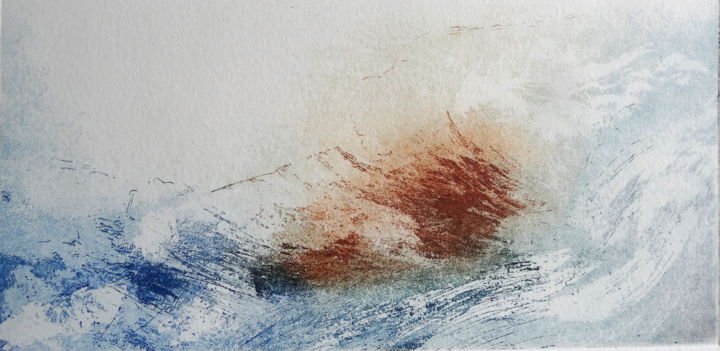 Prenten & gravures getiteld "UNE AUTRE VAGUE - #…" door Bergerot-Jones Catherine, Origineel Kunstwerk, Ets