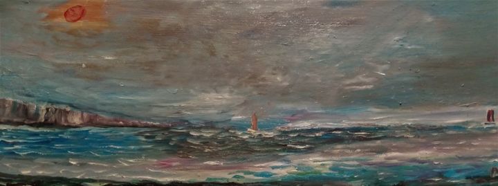 Painting titled "BELLE ILE EN MER" by Marie, Original Artwork, Oil