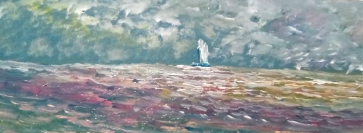 Painting titled "REVIENS SI TU VEUX" by Marie, Original Artwork, Oil