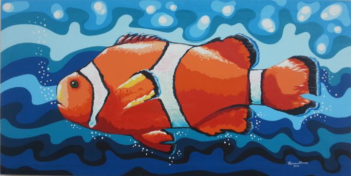Nemo 130 x 65 cm. Acrilico sob Tela horacio Moura (61) 9905- Painting, 25.6x51.2 in