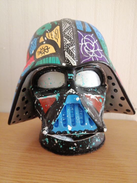 Sculpture intitulée "Darth Vader N1" par Pinoc, Œuvre d'art originale, Plâtre
