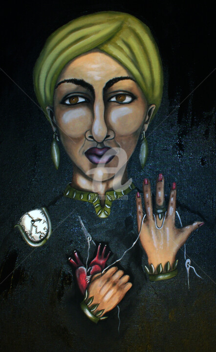 La Reparadora de Cosas Rotas 绘画, 24x12 in