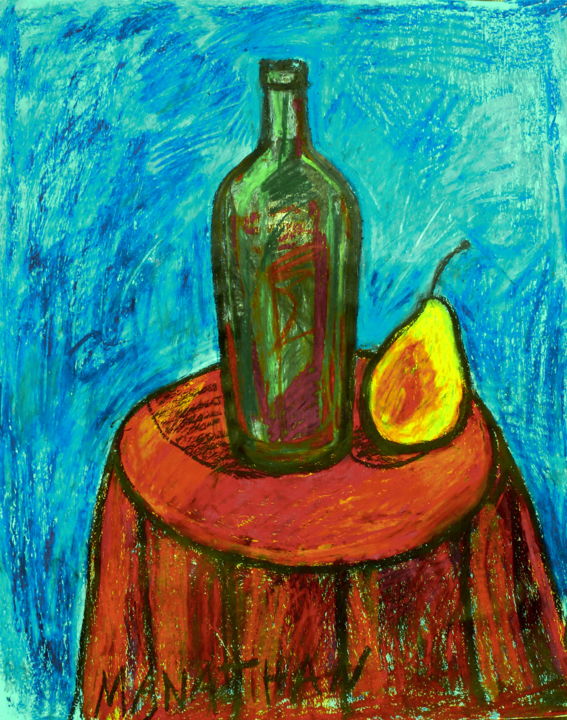 Peinture intitulée "Nature Morte Manath…" par Nathalia Chipilova, Œuvre d'art originale, Acrylique