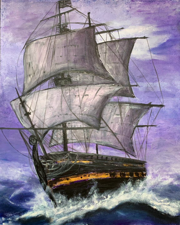 Painting titled "Unexpected storms" by Daciana, Original Artwork, Acrylic