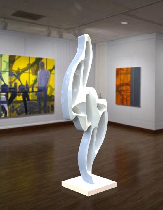 Skulptur mit dem Titel "Harmony" von Hunter Brown, Original-Kunstwerk, Edelstahl