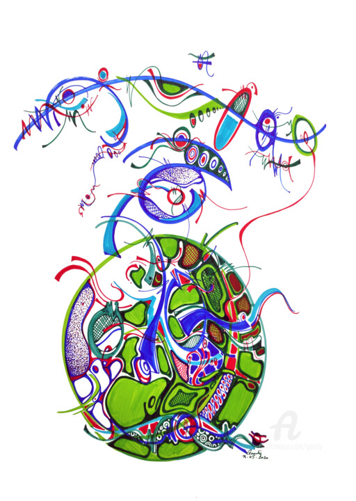 图画,  17.7x12.6 in 