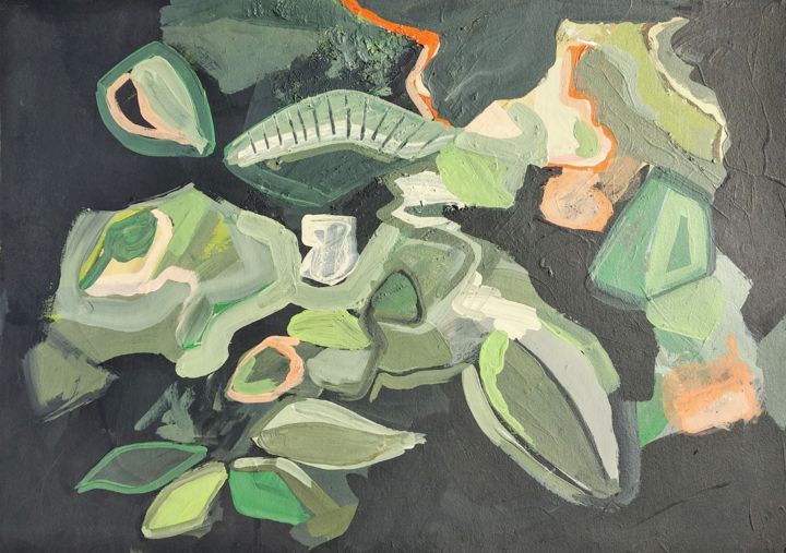 제목이 "Undergrowth"인 미술작품 Kirstin Cilliers로, 원작, 아크릴