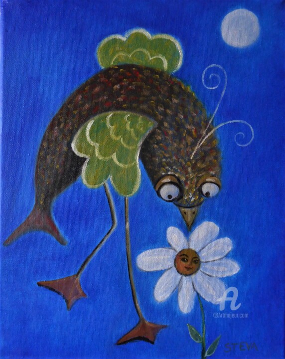 T'as de beaux yeux, tu sais! 绘画, 11.8x9.8 in