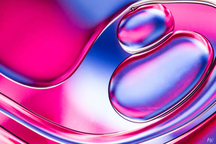 摄影 标题为“Oily Bubbles #1” 由Mickaël Weber, 原创艺术品, 数码摄影