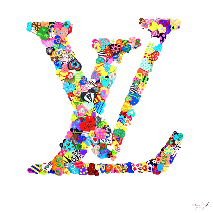 I LOVE LV ! 拼贴, 31.5x31.5 in