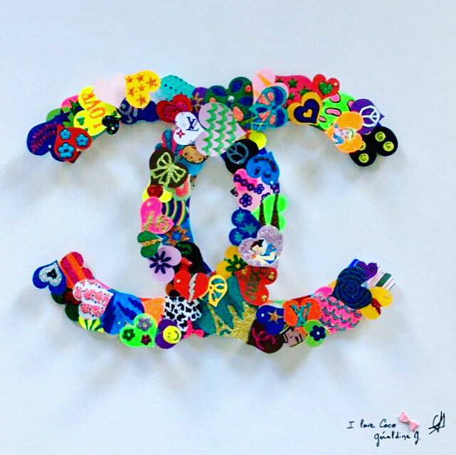 I LOVE COCO ! Collages, 19,7x19,7 in