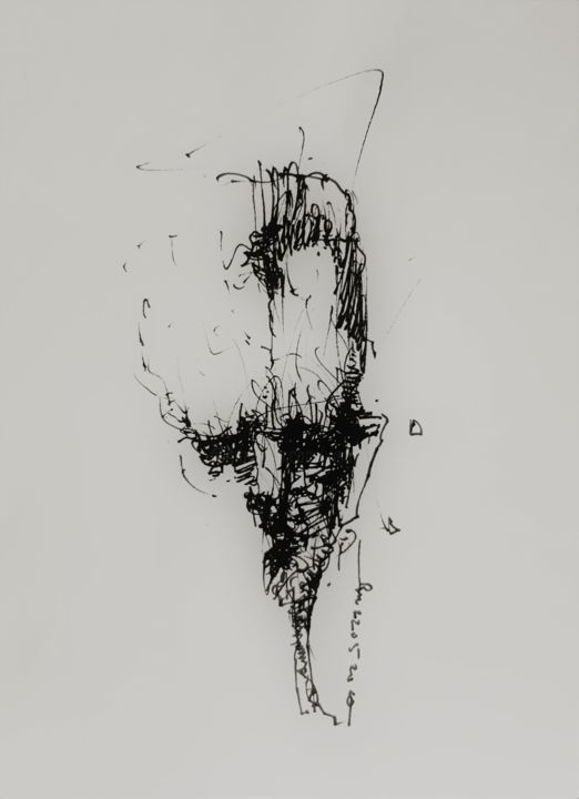 Zeichnungen mit dem Titel "My Mother did bring…" von Stephan Rodriguez Warnemünde, Original-Kunstwerk, Tinte