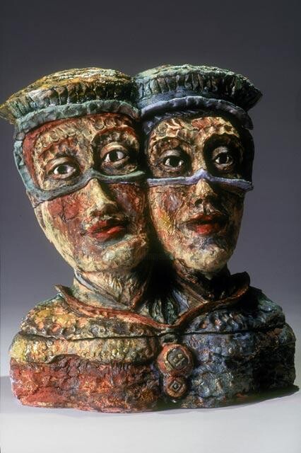 Sculpture titled "Tunnel Vision" by Cheryl Tall, Original Artwork, Ceramics
