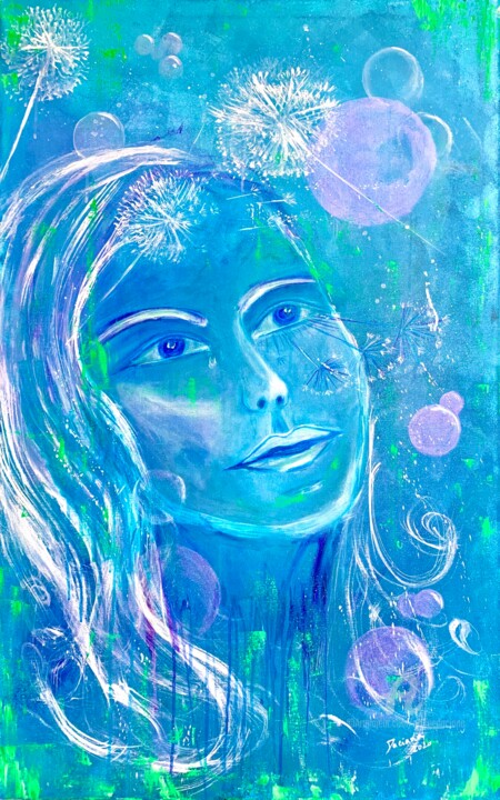 Malerei mit dem Titel "Fragile" von Daciana, Original-Kunstwerk, Acryl Auf Keilrahmen aus Holz montiert