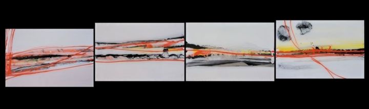 Pintura titulada "Premier voyage" por Corinne Deschamps, Obra de arte original, Acrílico