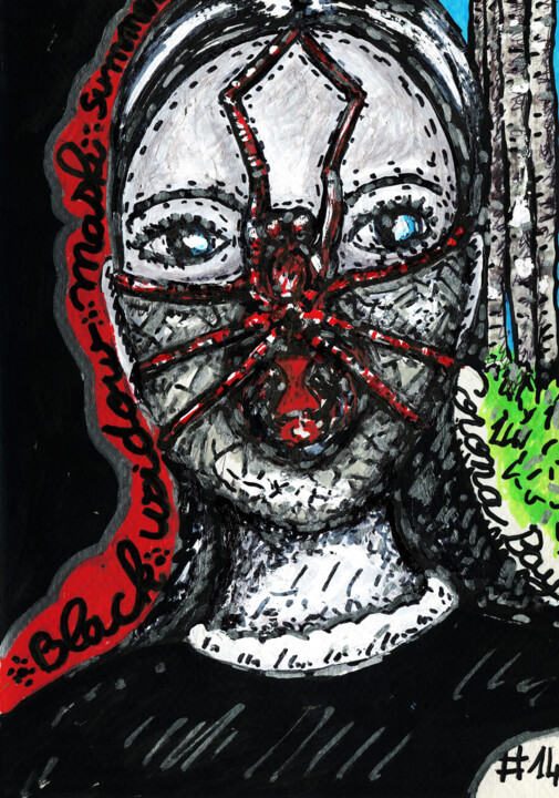 #14-SpiderMask 图画, 8.3x5.9 in