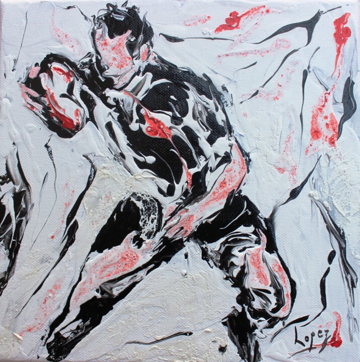 1420 Rugby 绘画, 7.9x7.9 in