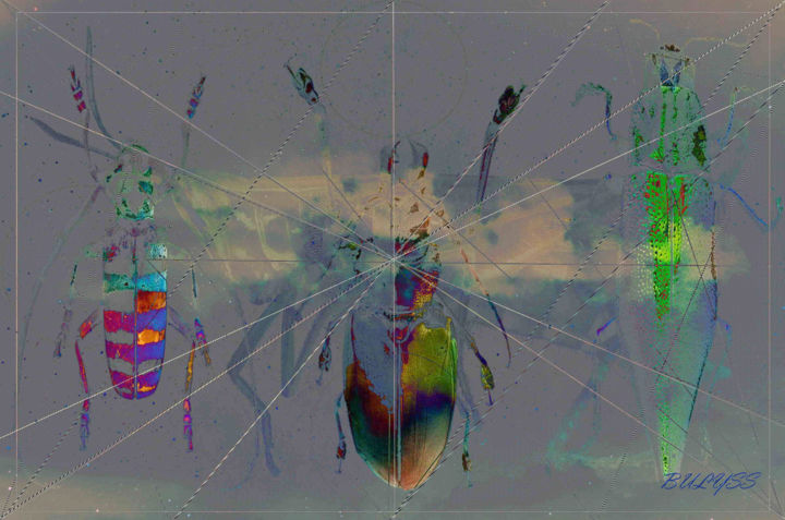 Digital Arts titled "Sidéral Musichologie" by Marc Bulyss, Original Artwork, Digital Painting