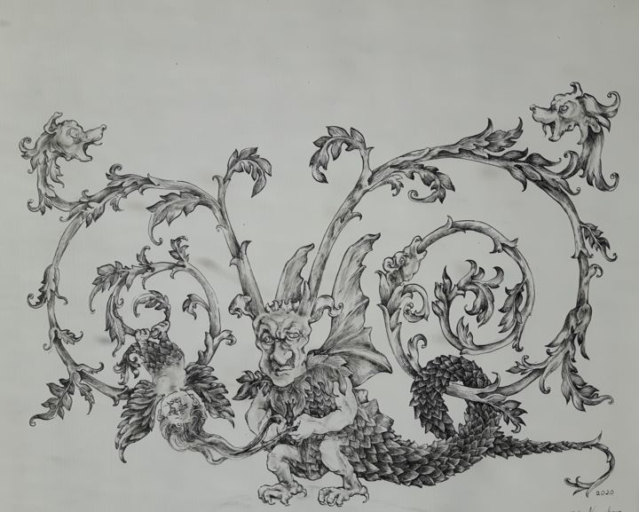 Drawing titled "Uncertainty" by Julia Naurzalijeva, Original Artwork, Ink