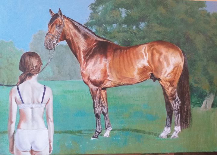 Painting titled "L'hésitation" by Stefano Console, Original Artwork, Acrylic