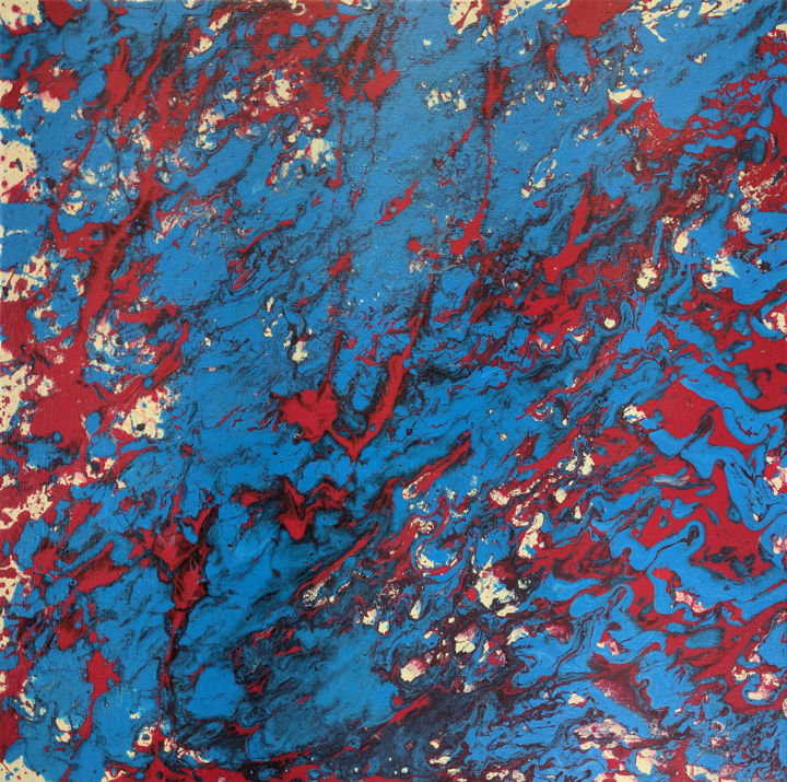 Malerei mit dem Titel "Clash" von Oberlin The Artist, Original-Kunstwerk, Acryl