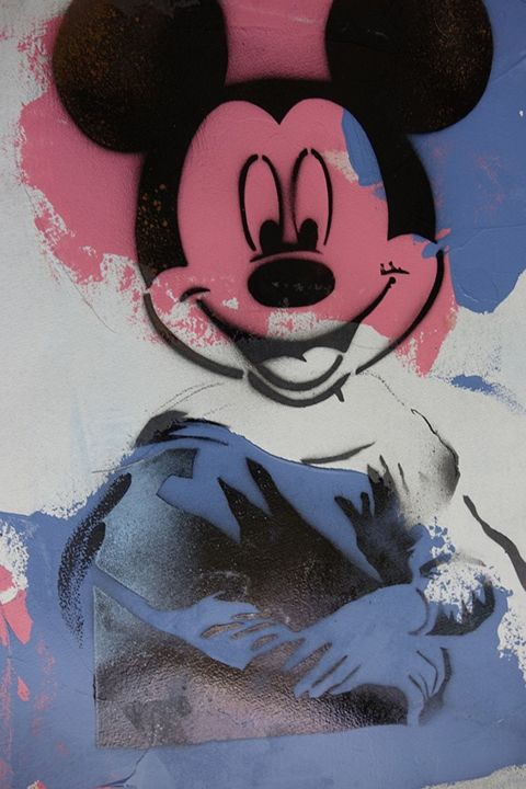MICKEY & LA JOCONDE 绘画, 19.7x13.8 in