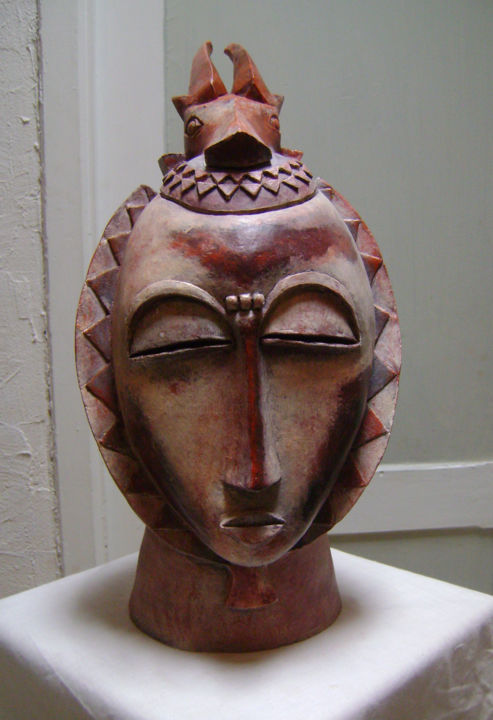 Masque-sculpture gazelle 雕塑, 18.1x9.8 in