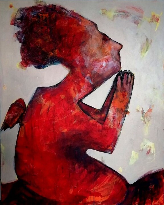 PRAYER 绘画, 43.3x31.5 in