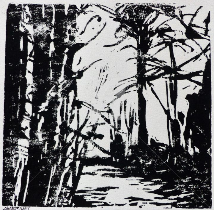 chemin en bord de Loire #artistsupportpledge 印花与版画, 7.9x7.9 in
