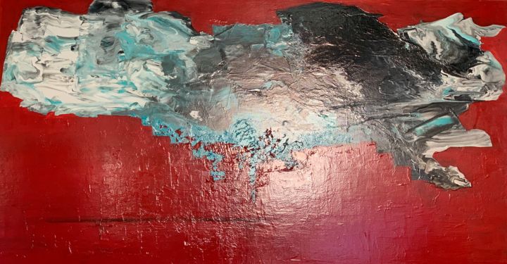 Painting titled "Abstract Earth5 7533" by Karina Alencar, Original Artwork, Acrylic