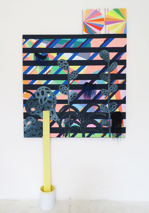 Painting titled "Argumento pictórico…" by Mijal Zachs, Original Artwork, Acrylic