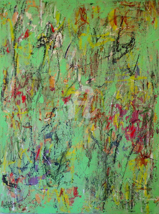 Painting titled "Movements in Isolat…" by Sio Montera, Original Artwork, Acrylic Mounted on Wood Stretcher frame